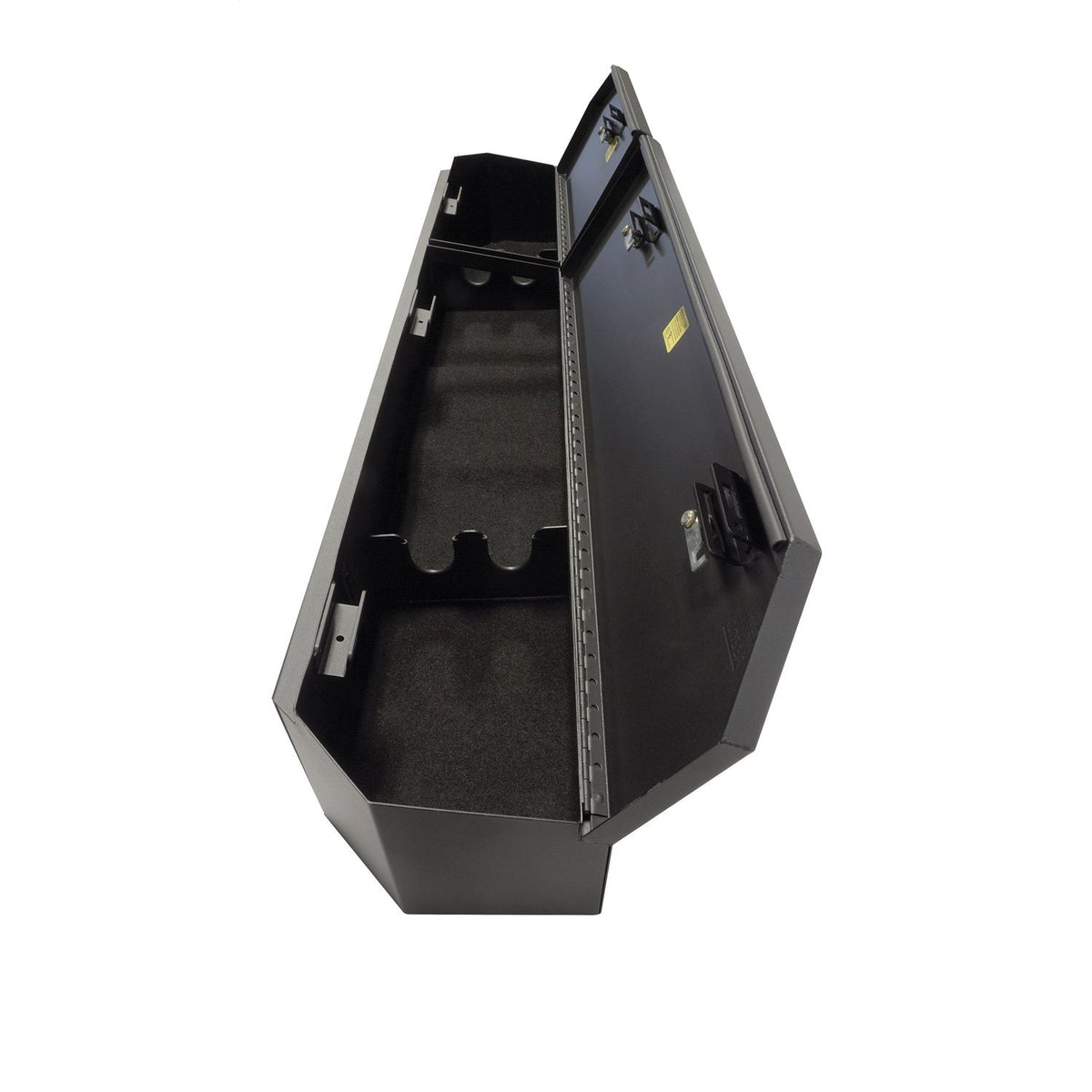 TUFFY | 2019-2026 Chevy Silverado 1500 / 2019-2026 GMC Sierra 1500 / 2020-2024 Chevy Silverado 2500-3500 / GMC Sierra 2500-3500 | Compact Underseat Lockbox | Black | Rear | 352-01