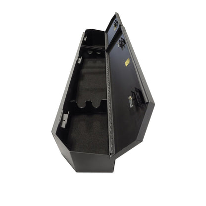 TUFFY | 2019-2026 Chevy Silverado 1500 / 2019-2026 GMC Sierra 1500 / 2020-2024 Chevy Silverado 2500-3500 / GMC Sierra 2500-3500 | Compact Underseat Lockbox | Black | Rear | 352-01