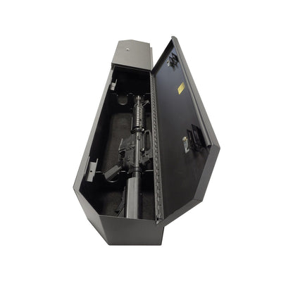 TUFFY | 2019-2026 Chevy Silverado 1500 / 2019-2026 GMC Sierra 1500 / 2020-2024 Chevy Silverado 2500-3500 / GMC Sierra 2500-3500 | Compact Underseat Lockbox | Black | Rear | 352-01
