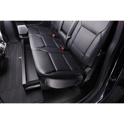 TUFFY | 1999-Present Chevy Silverado 1500 / 2015-2024 Ford F-150 / 2011-2024 F-250/F-350 / 1987-Present GMC Sierra 1500 | Underseat Drawer | Rear | Black | Keyed Lock | 44001-01-01