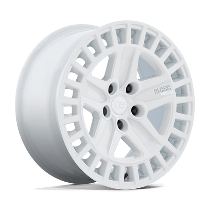 Black Rhino ALSTON Gloss White wheel showing off its stylish five-spoke design and aggressive concave profile.