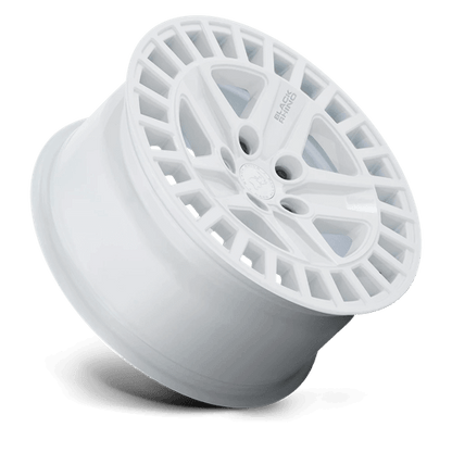 Black Rhino ALSTON Gloss White wheel showcasing a five-spoke design for off-road vehicles.