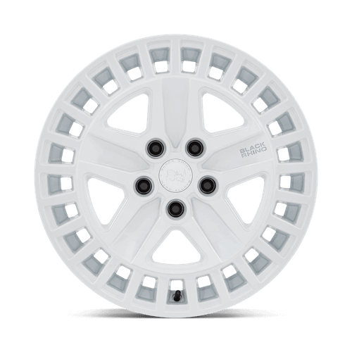 Black Rhino ALSTON Gloss White wheel featuring a robust five-spoke design and aggressive concave profile.