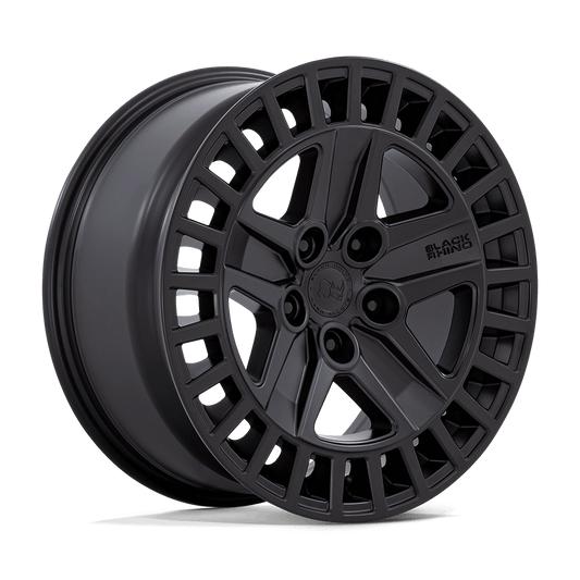 Black Rhino ALSTON Matte Black wheel featuring a robust five-spoke design and aggressive concave profile.