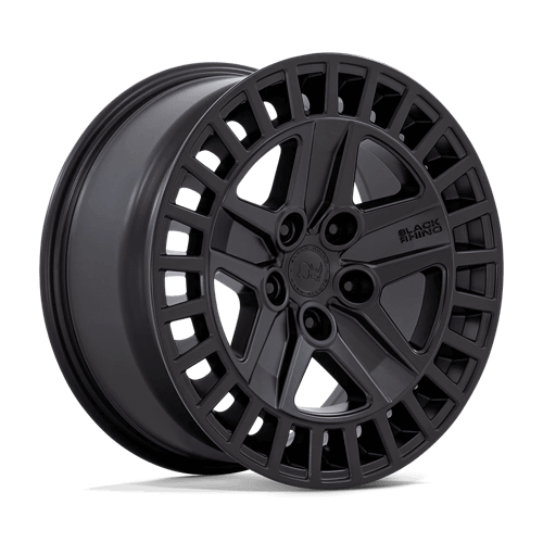 Black Rhino ALSTON Matte Black wheel showcasing its sleek five-spoke design and aggressive profile.