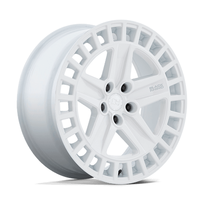 Black Rhino ALSTON Gloss White off-road wheel featuring a five-spoke design and aggressive concave profile