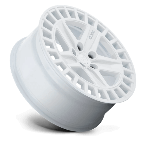 Black Rhino ALSTON Gloss White wheel showcasing its five-spoke design and aggressive style.