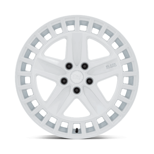 Black Rhino ALSTON Gloss White off-road wheel with a robust five-spoke design and aggressive concave profile.