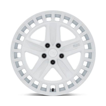 Black Rhino ALSTON Gloss White off-road wheel with a robust five-spoke design and aggressive concave profile.