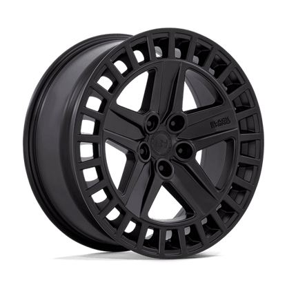 Black Rhino ALSTON Matte Black wheel showcasing a robust five-spoke design and aggressive concave profile.