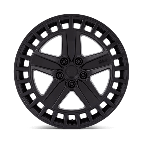 Black Rhino ALSTON Matte Black wheel with a robust five-spoke design and deep angular accents.