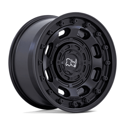 Black Rhino ATLAS Matte Black wheel designed for off-road durability and adventure.