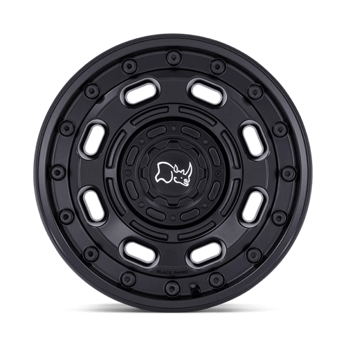 Black Rhino ATLAS Matte Black wheel showcasing its durable and rugged design for off-road adventures.