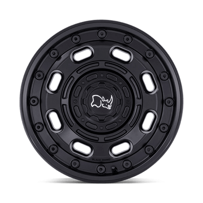 Black Rhino ATLAS Matte Black wheel showcasing its durable and rugged design for off-road adventures.