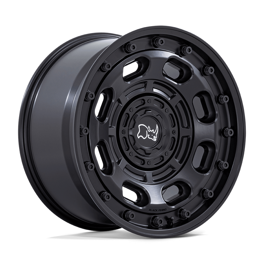 Black Rhino ATLAS Matte Black wheel showcasing durable design for off-road adventures.