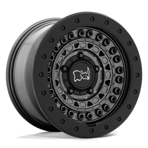 Black Rhino BARRICADE Gun Black W/ Black Rock Guard wheel featuring rugged design and mil-spec styling.