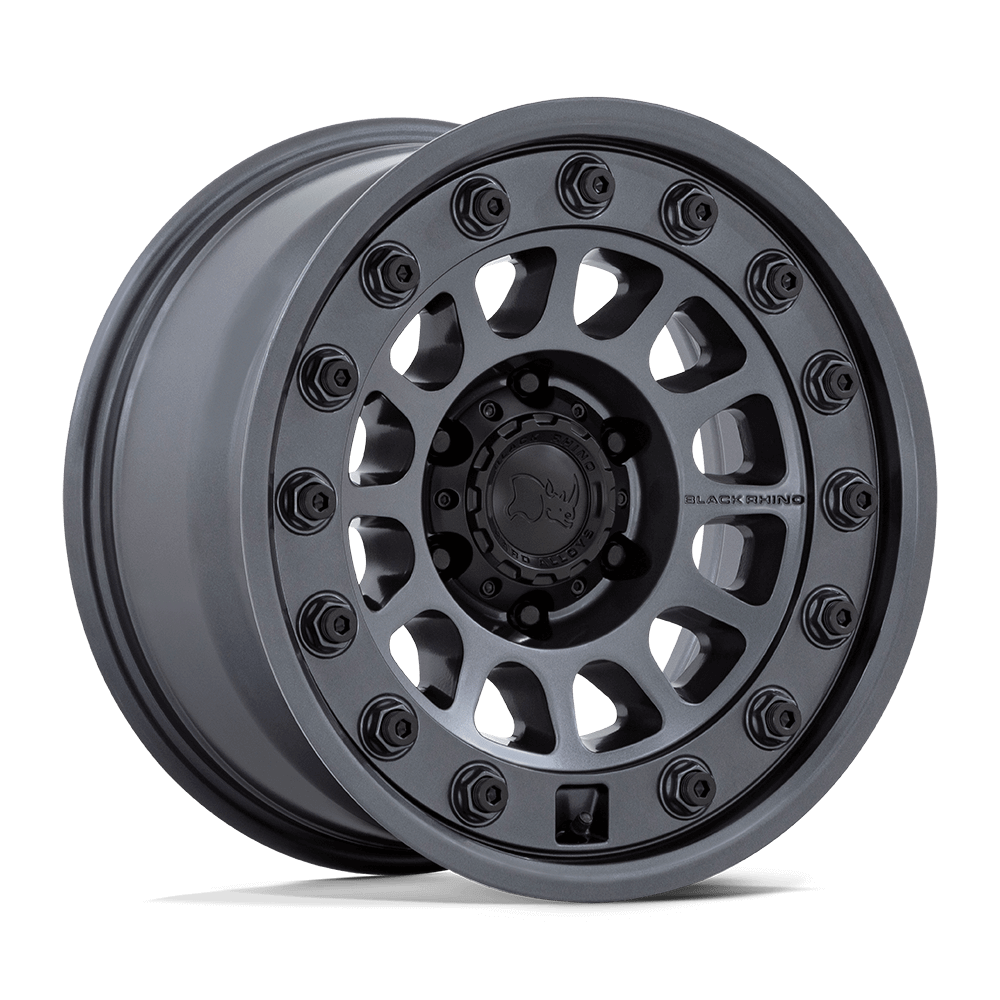 Black Rhino BR012 OUTBACK Matte Gunmetal wheel showcasing rugged design and utility for off-roading.