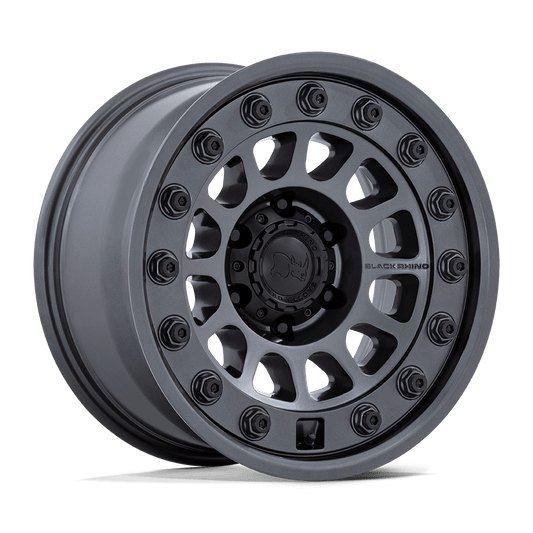 Black Rhino BR012 OUTBACK Matte Gunmetal wheel showcasing rugged design and utility for off-roading.