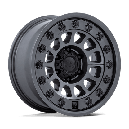 Black Rhino BR012 OUTBACK Matte Gunmetal wheel with a full-face design for utility and off-road performance.