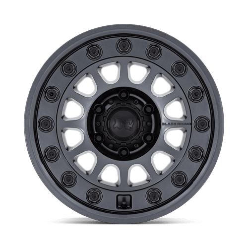 Black Rhino BR012 OUTBACK Matte Gunmetal wheel showcasing its rugged design and easy-clean surface.