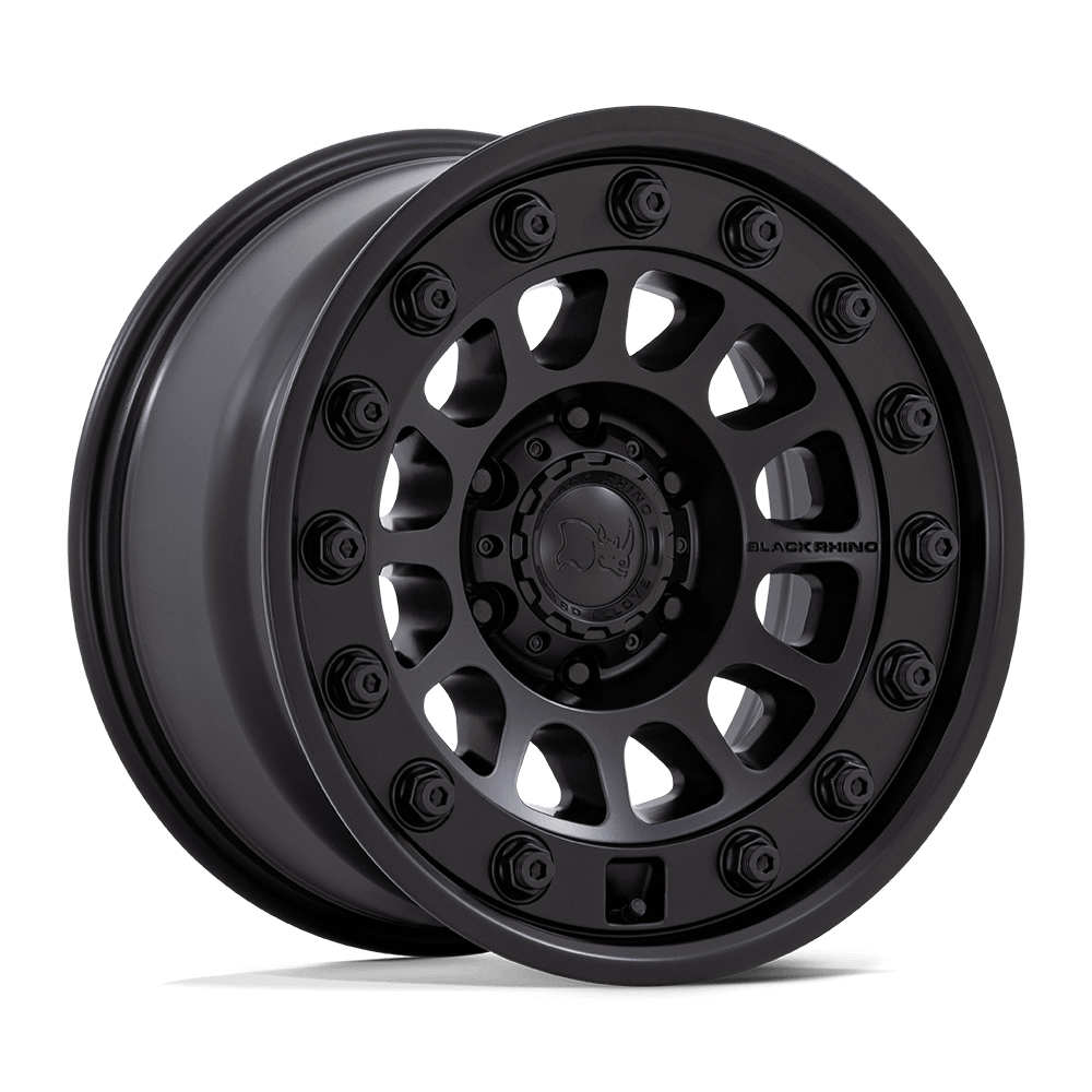 Black Rhino BR012 OUTBACK Matte Black wheel showcasing full-face design and rugged look.