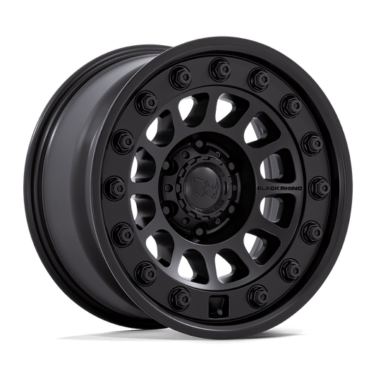 Black Rhino BR012 OUTBACK Matte Black wheel showcasing full-face design and rugged look.