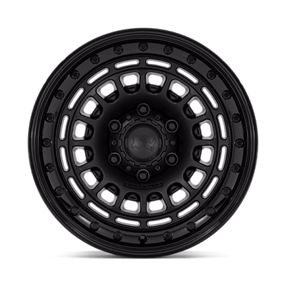 Black Rhino BR014 SAHARA Matte Black W/ Gloss Black Lip wheel showcasing a bottle-cap-style design and multi-window face.