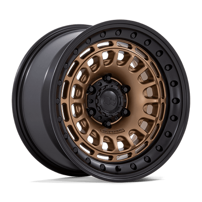 Black Rhino BR014 SAHARA Matte Bronze W Gloss Black Lip wheel showcasing its unique design features.