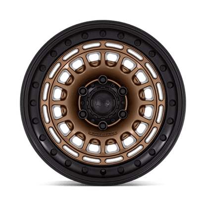 Black Rhino BR014 SAHARA Matte Bronze W Gloss Black Lip wheel with bottle-cap style design.