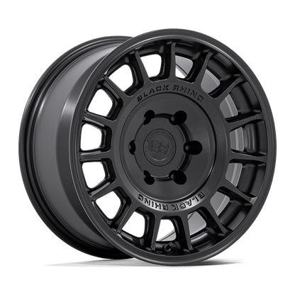 Black Rhino BR015 VOLL Matte Black wheel showcasing its rally-inspired multi-spoke design and durable matte finish.