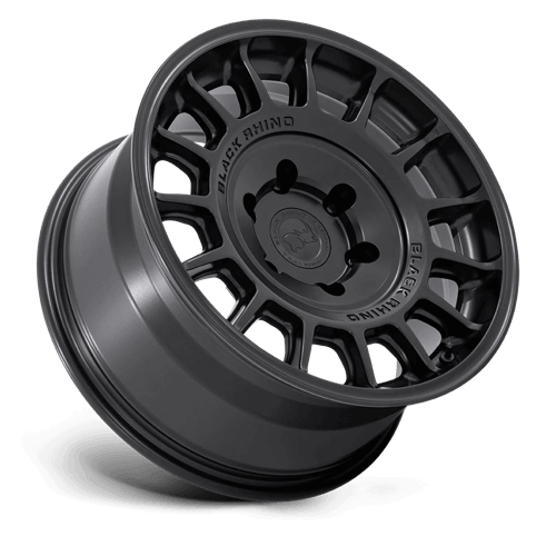 Black Rhino BR015 VOLL Matte Black wheel showcasing the multi-spoke design and lightweight construction.