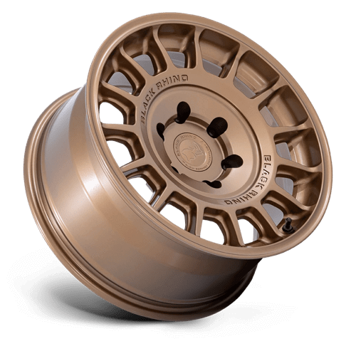Black Rhino BR015 VOLL Matte Bronze wheel showcasing its rally-inspired multi-spoke design and lightweight construction.