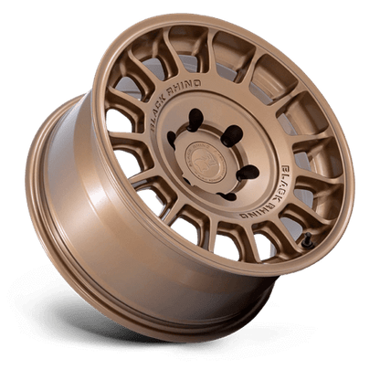 Black Rhino BR015 VOLL Matte Bronze wheel showcasing its rally-inspired multi-spoke design and lightweight construction.