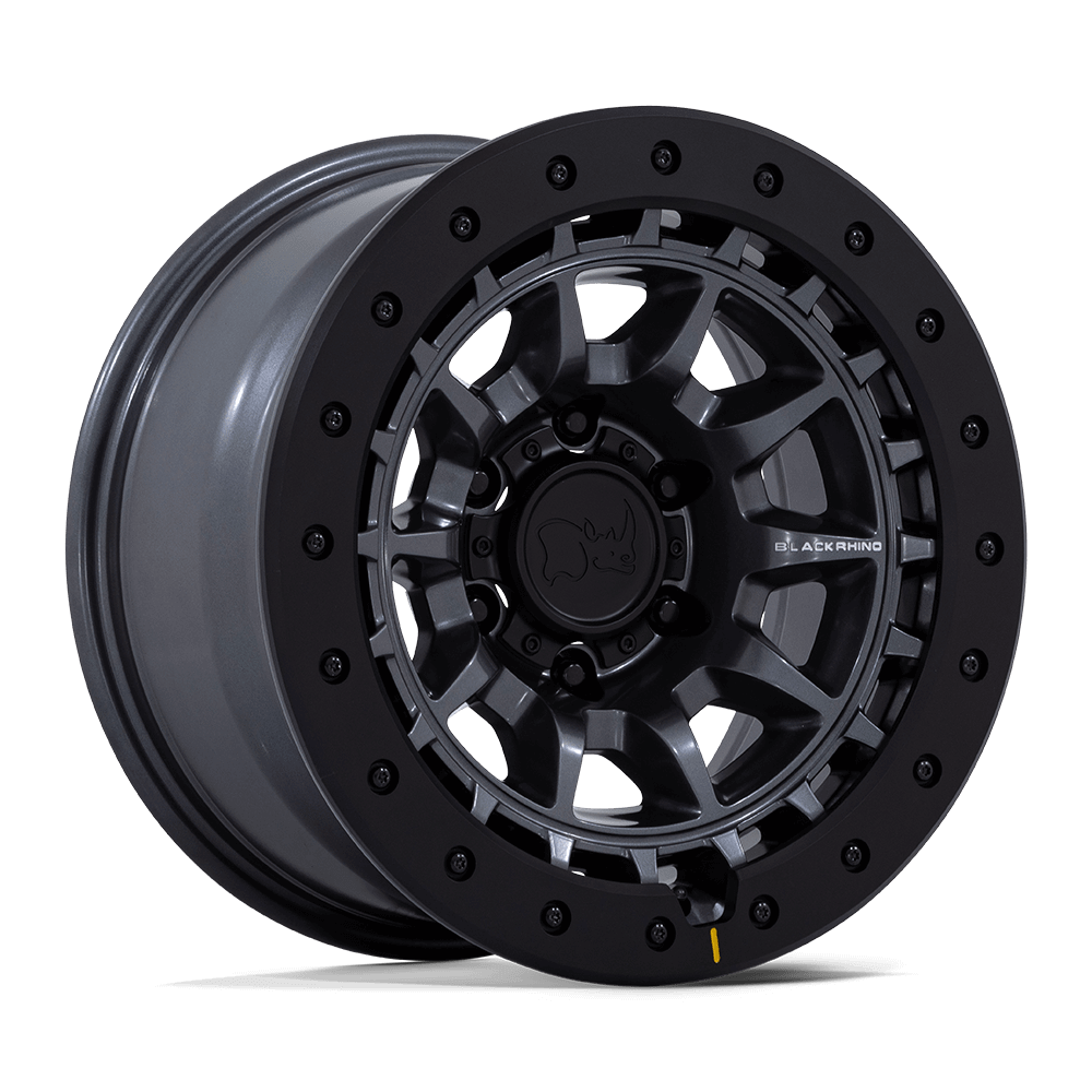 Black Rhino BR016 TUSK Matte Gunmetal off-road wheel with multi-spoke design and durable build.