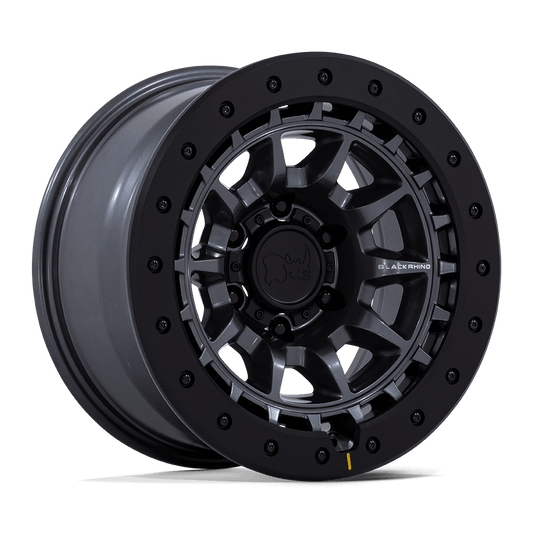 Black Rhino BR016 TUSK Matte Gunmetal off-road wheel with multi-spoke design and durable build.