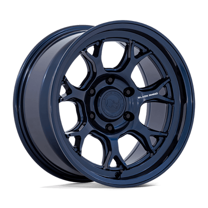 Black Rhino BR017 ETOSHA Gloss Midnight Blue wheel showcasing its sleek design and concave profile.