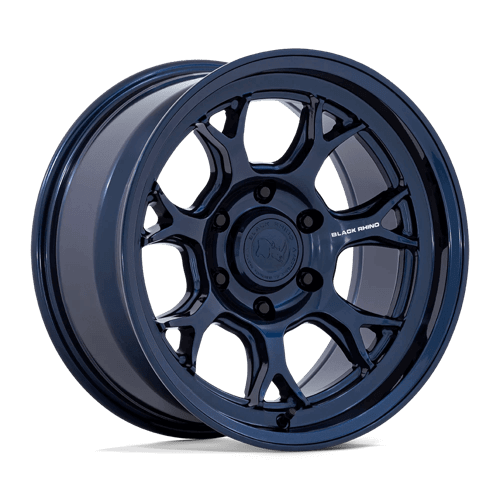 Black Rhino BR017 ETOSHA Gloss Midnight Blue wheel with Y-spoke design and color-matched center cap.