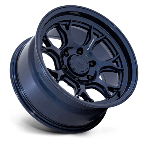 Black Rhino BR017 ETOSHA Gloss Midnight Blue wheel highlighting its sleek design and durable finish.