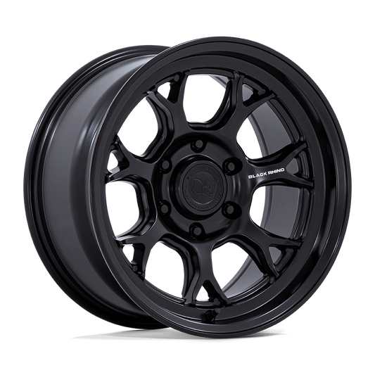 Black Rhino BR017 ETOSHA Matte Black wheel featuring a concave profile and Y-spoke Flow Formed Technology.