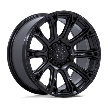 Black Rhino BR020 DIAMONDBACK Matte Black wheel design, ideal for pickups and SUVs, stylish and performance-oriented.