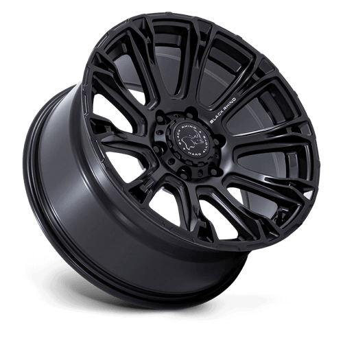 Black Rhino BR020 DIAMONDBACK Matte Black wheel showing stylish design and performance features.