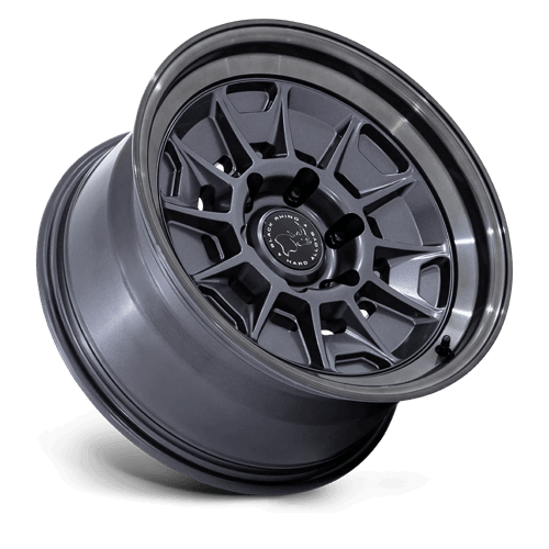 Black Rhino BR021 MONDO Matte Gunmetal W/ G-Gray Lip off-road wheel design