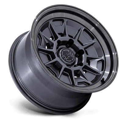 Black Rhino BR021 MONDO Matte Gunmetal W/ G-Gray Lip off-road wheel design