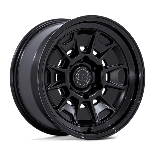 Black Rhino BR021 MONDO Matte Black W/ Gloss Black Lip wheel for off-road Toyota vehicles and modern 4X4s.