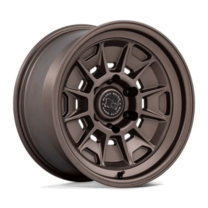 Black Rhino BR021 MONDO Burnt Bronze wheel, modern design with vintage Italian style for off-road vehicles.