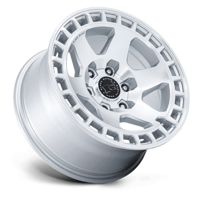 Black Rhino BR022 BAHARI Gloss Silver W/ Machined Face wheel image showcasing its rugged design