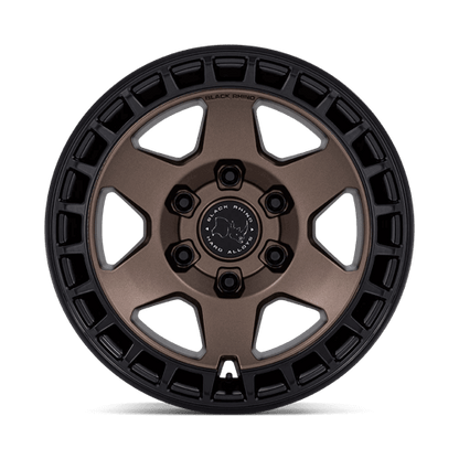 Black Rhino BR022 BAHARI Burnt Bronze W/ Matte Blk-Lp monoblock wheel designed for off-road enthusiasts.