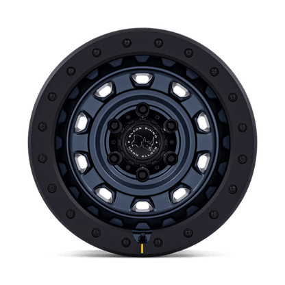 Black Rhino BR023 XPLORER Metallic Blue W/ Matte Black L wheel with bold 10-spoke face and rugged design