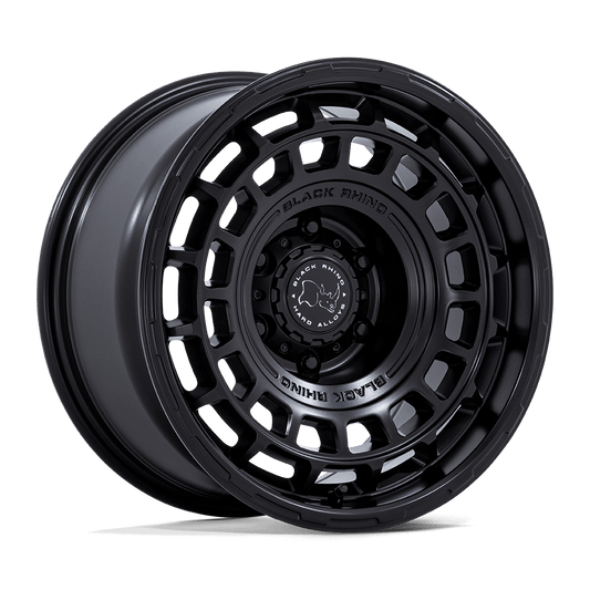 Black Rhino BR024 AWOL Matte Black wheel showcasing its matte black finish and unique design features.
