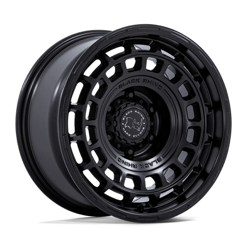 Black Rhino BR024 AWOL Matte Black wheel showcasing its rugged design and matte finish.